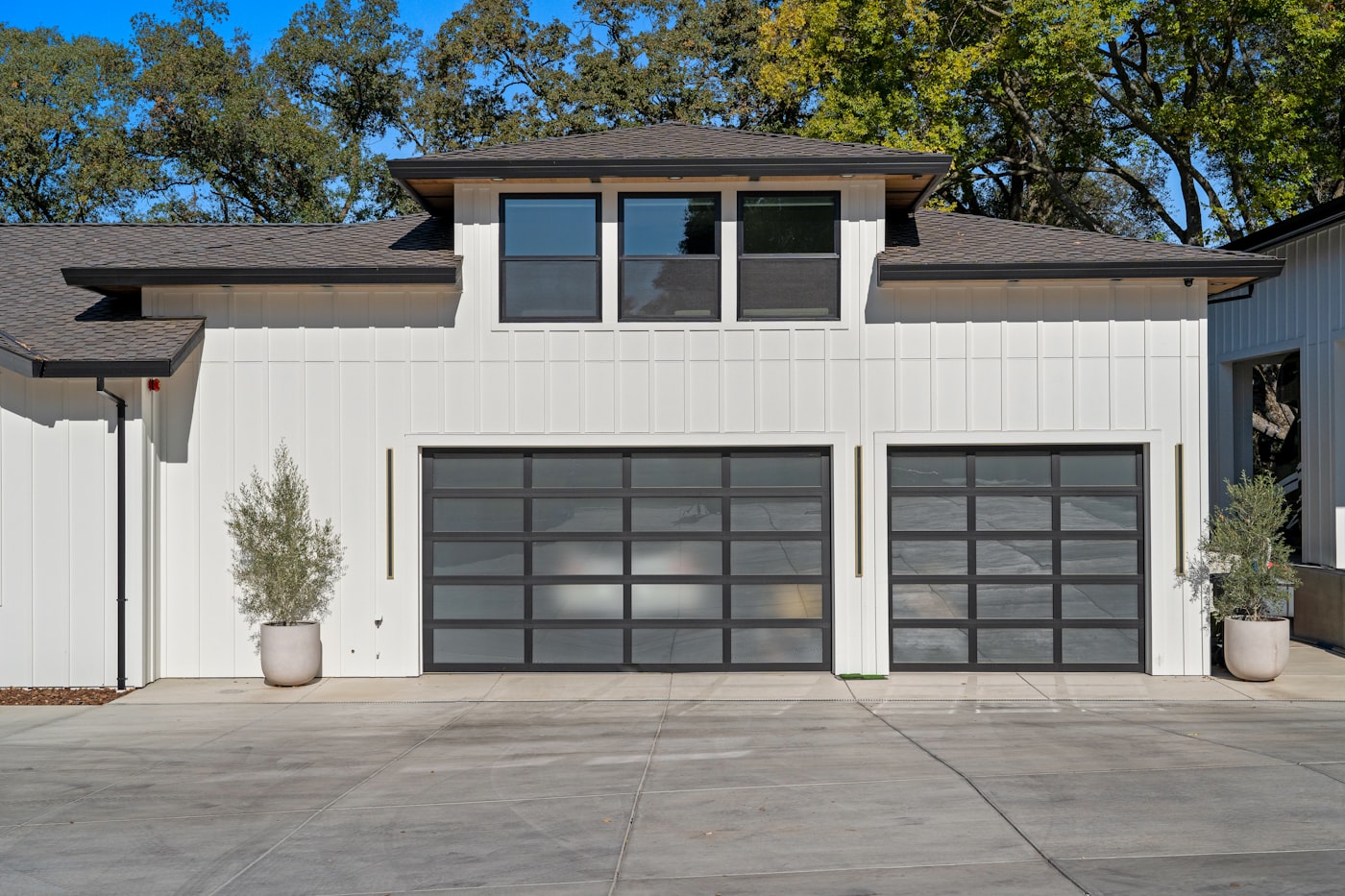 Modern home with premium garage doors